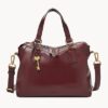 Fossil Jacqueline Satchel Burgundy