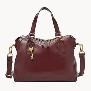 Fossil Jacqueline Satchel Burgundy