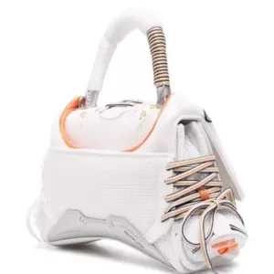 Balenciaga Small Sneakerhead Top-Handle Bag White