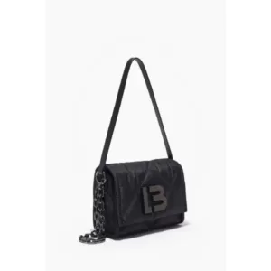 Bimba Y Lola S Black Nylon Crossbody Bag With Flap