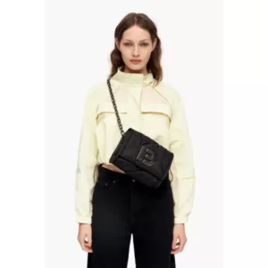 Bimba Y Lola S Black Nylon Crossbody Bag With Flap
