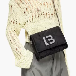 Bimba Y Lola S Black Nylon Crossbody Bag With Flap