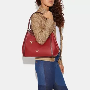 Coach Kristy Shoulder Bag In Colorblock Red Apple Multi