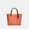Coach Willow Tote 24 In Colorblock Light Coral Multi