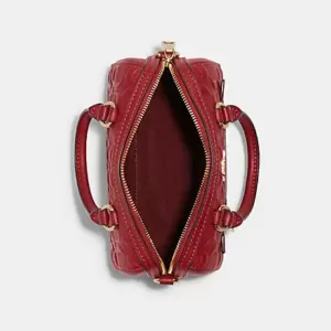 Coach Mini Rowan Crossbody In Signature Leather Red