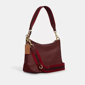 Coach Ellis Shoulder Bag Wine Multi