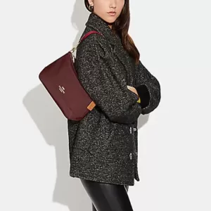 Coach Ellis Shoulder Bag Wine Multi