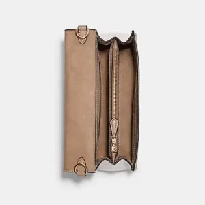 Coach Kleo Top Handle In Blocked Signature Canvas Light Khaki Chalk Multi