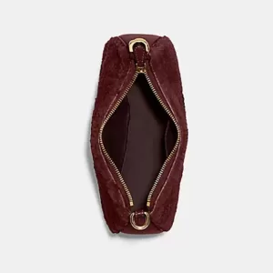 Coach Teri Shoulder Bag With Coach Motif Black Cherry