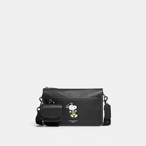 Coach X Peanuts Heritage Convertible Crossbody With Snoopy Motif Black Multi