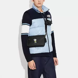 Coach X Peanuts Heritage Convertible Crossbody With Snoopy Motif Black Multi