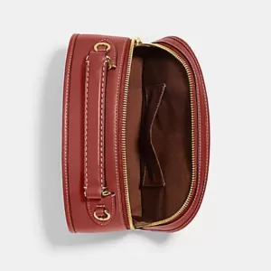 Coach X Peanuts Lunch Pail In Signature Canvas With Patches Khaki Redwood Multi