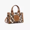 TORY BURCH ELLA LEOPARD CANVAS MINI TOTE BAG