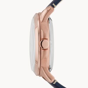 Fossil ME1162 Grant Twist Three-Hand Blue Leather