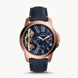 Fossil ME1162 Grant Twist Three-Hand Blue Leather