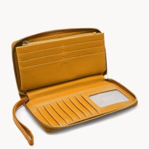 Fossil Liza Zip Clutch Long Wallet Mustard Yellow SL7878721