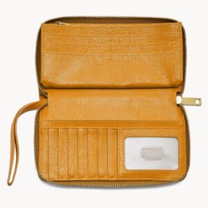 Fossil Liza Zip Clutch Long Wallet Mustard Yellow SL7878721