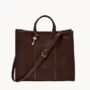 Fossil Carmen Tote Espresso Dark Brown