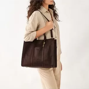 Fossil Carmen Tote Espresso Dark Brown