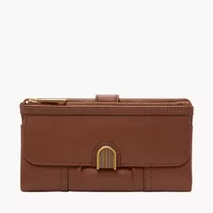 Fossil Cora Clutch Brown