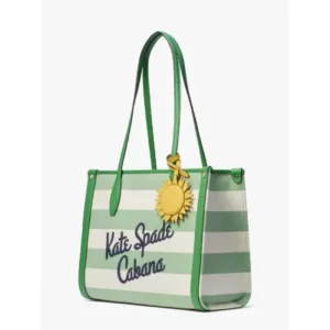 kate spade Market Cabana Canvas Medium Tote Green Multi