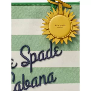 kate spade Market Cabana Canvas Medium Tote Green Multi