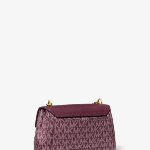 Michael kors Lita Small Two-Tone Logo and Leather Crossbody Bag Bordeaux Multi