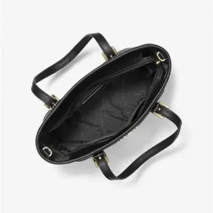 Michael Kors Jet Set Travel Extra-Small Logo Top-Zip Tote Bag Black