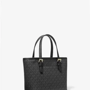 Michael Kors Jet Set Travel Extra-Small Logo Top-Zip Tote Bag Black