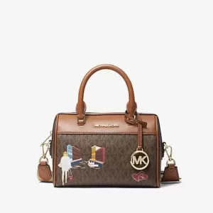 Michael Kors Jet Set Girls Travel XS Duffle Crossbody Brown Multi
