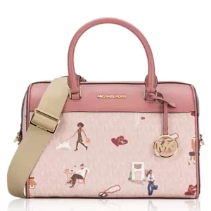Michael Kors Jet Set Girls Travel Medium Duffle Dark Powder Blush Multi