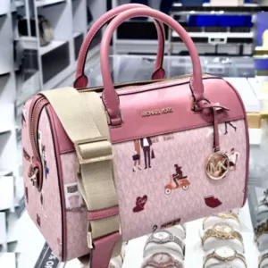 Michael Kors Jet Set Girls Travel Medium Duffle Dark Powder Blush Multi