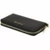 Michael Kors Jet Set Travel Phone Case Wallet Wristlet Black Leather Gold