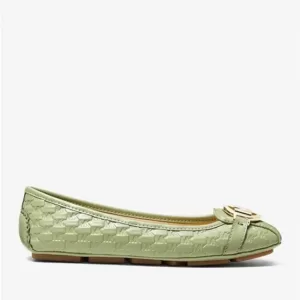Michael Kors Fulton Moccasin MK Embossed Faux Leather Light Sage 49S3FUFR1L