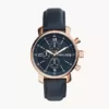 Fossil Rhett Chronograph Navy Leather Watch