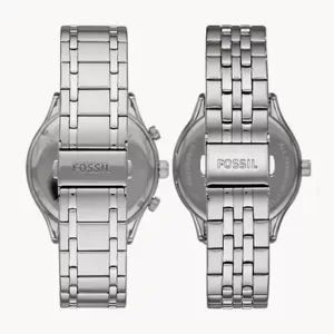 Fossil His and Her Fenmore Multifunction Stainless Steel Watch Gift Set