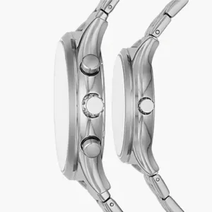 Fossil His and Her Fenmore Multifunction Stainless Steel Watch Gift Set