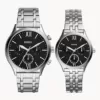 Fossil His and Her Fenmore Multifunction Stainless Steel Watch Gift Set