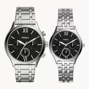 Fossil His and Her Fenmore Multifunction Stainless Steel Watch Gift Set
