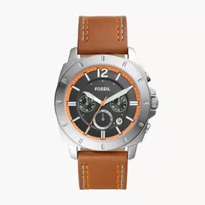 Privateer Sport Chronograph Brown Leather Watch
