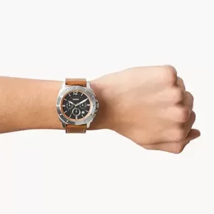 Privateer Sport Chronograph Brown Leather Watch