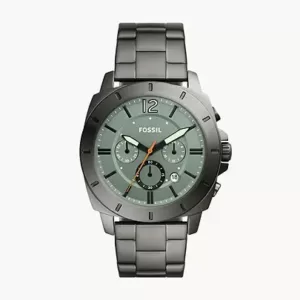 Fossil Privateer Sport Chronograph Smoke Stainless Steel Watch