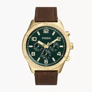 Fossil Brox Multifunction Medium Brown Leather Watch
