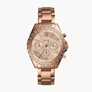 Fossil Modern Courier Chronograph Rose Gold-Tone Stainless Steel Watch