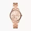 Fossil Rye Multifunction Rose Gold-Tone Stainless Steel Watch