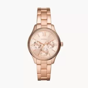 Fossil Rye Multifunction Rose Gold-Tone Stainless Steel Watch