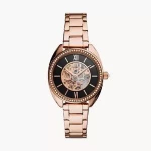 Fossil Vale Automatic Rose Gold-Tone Stainless Steel Watch