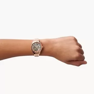Fossil Rye Automatic Rose Gold-Tone Stainless Steel Watch