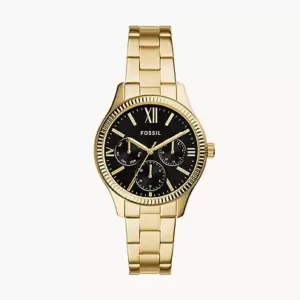 Rye Multifunction Gold-Tone Stainless Steel Watch