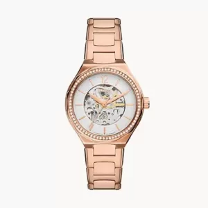 Fossil Eevie Automatic Rose Gold-Tone Stainless Steel Watch